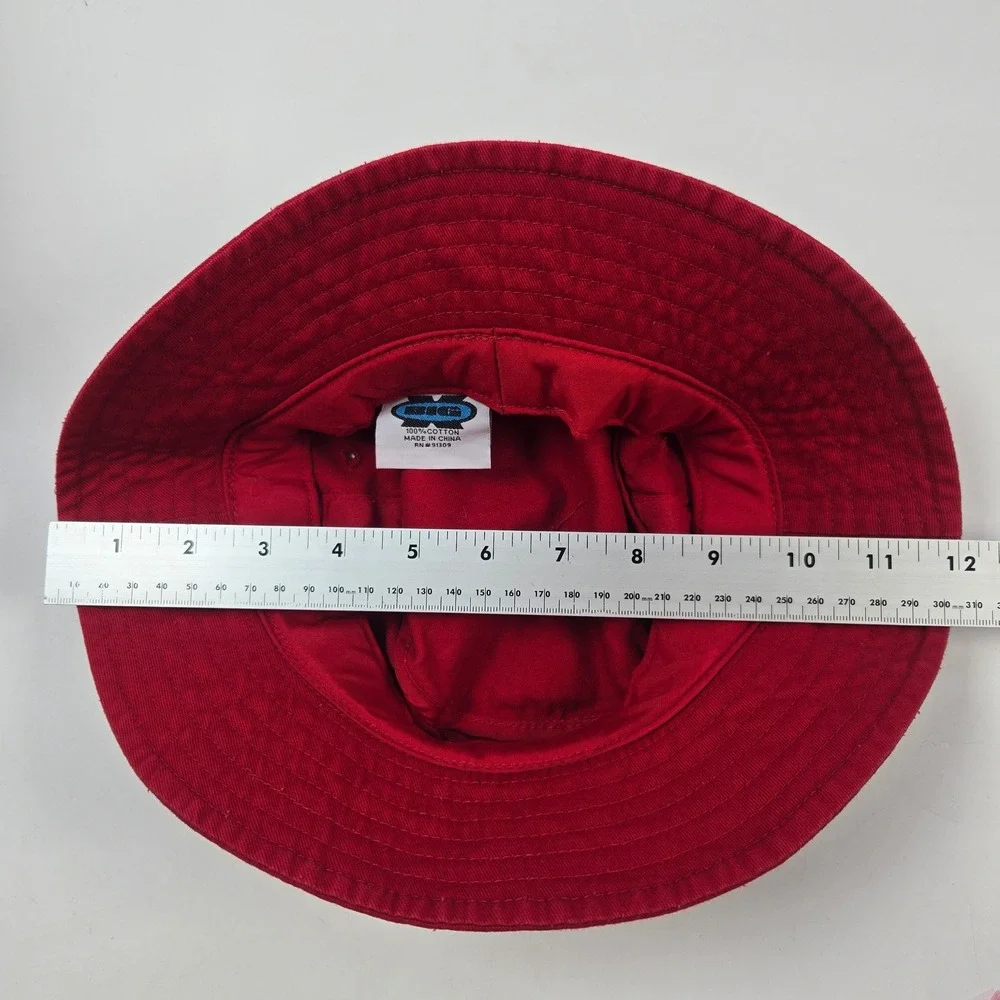 Otto Bucket Hat Red Summer Somewhere Motel Margarita Embroidered Sun Hat